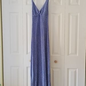 Blue sparkle full length dress